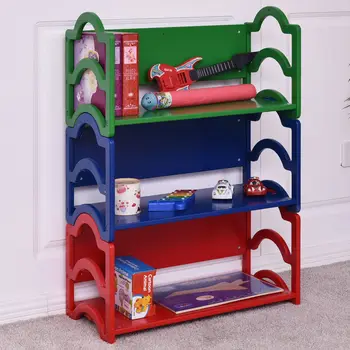 

Kids Bookcase Book Shelf Storage Rack Organizer Display Holder