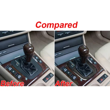 

Carbon Fiber Shift Knob Trim Interior Sticker Waterproof Wear-resistant For BMW 3 Series E46 1998-2005