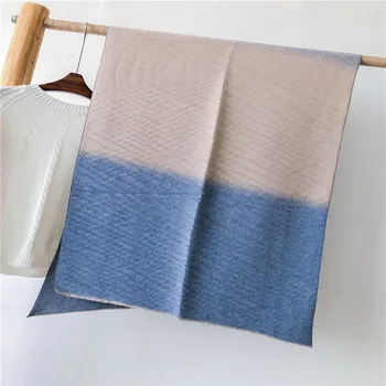 

Brand 2020 Stripe Winter Scarf Cashmere Pashmina Women Scarfs Warm Thick Shawl Hijab Poncho For Ladies Scarves Foulard Femme