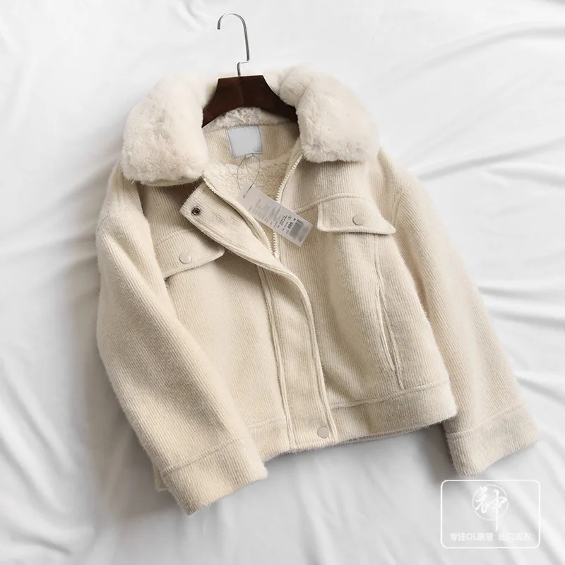 

One's Surprisingly Warm Not Shed Thick Plush Warm Coat Short Tops Women's Entity