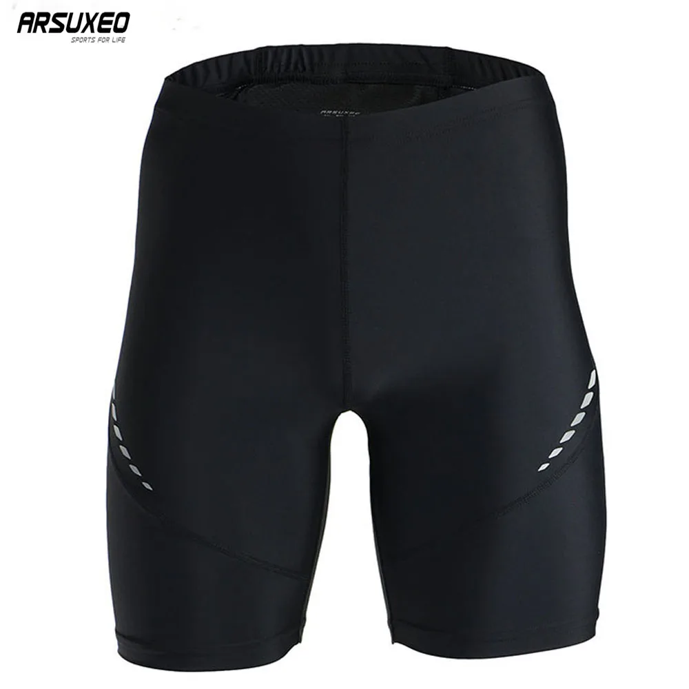 

ARSUXEO Men's Sports Running Shorts Compression Tights Base Layer Active Workout Training Shorts Breathable Reflective P505