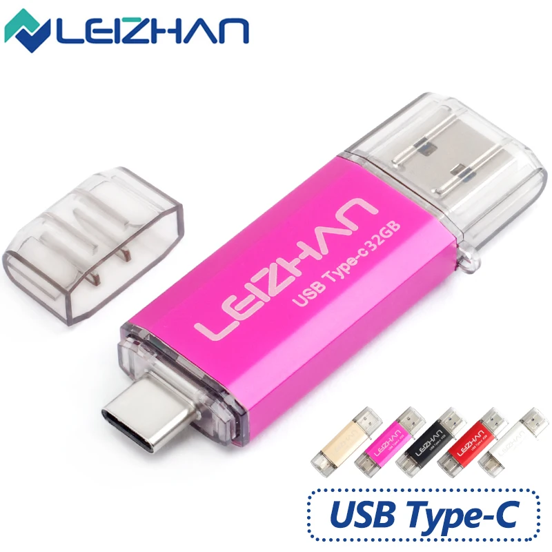 

LEIZHAN Type-C USB Flash Drive USB C Photo Stick for Huawei P20 P30,Samsung Galaxy S10,S9, Note 9, S8 Pendrive Memoria USB 3.0