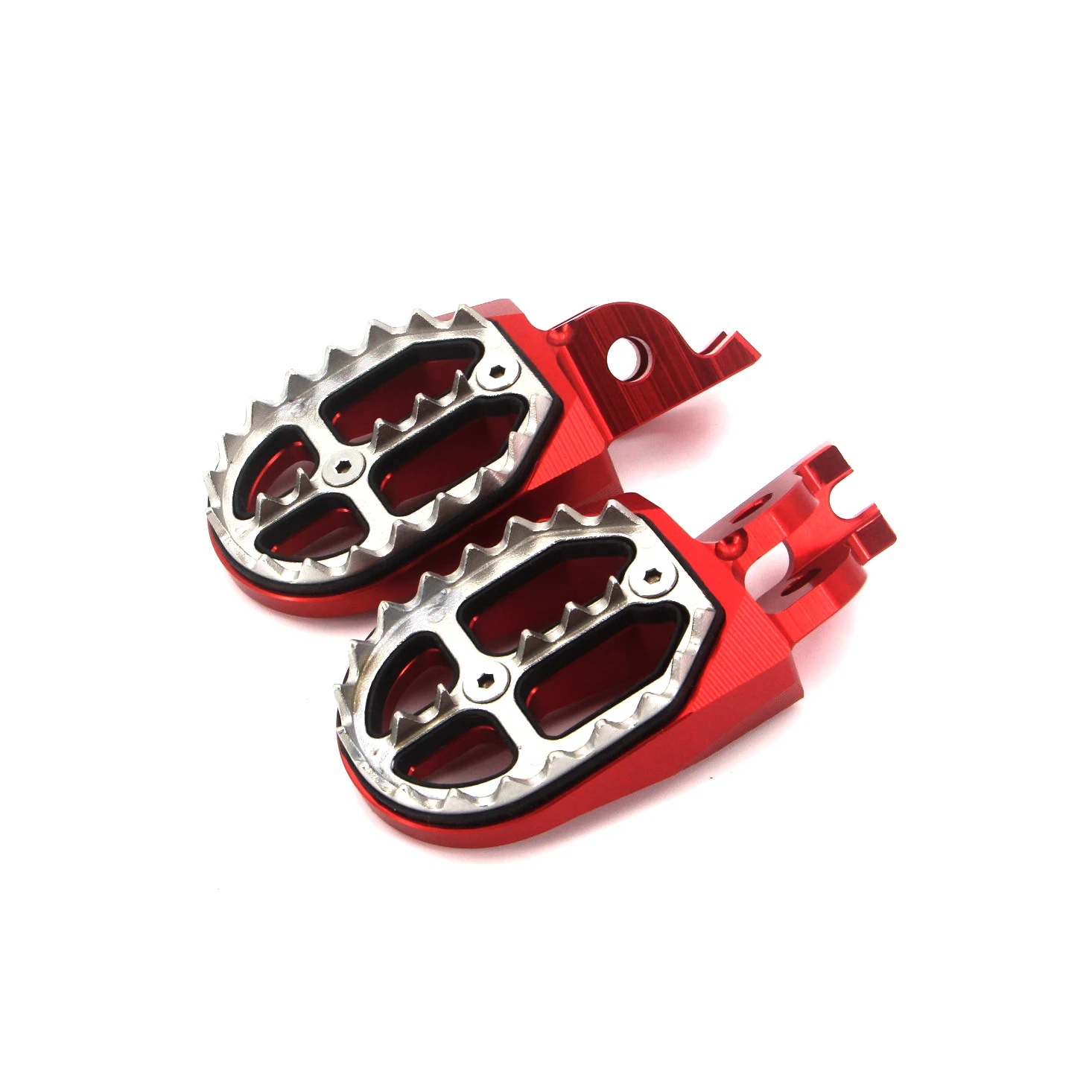 CNC подножки отдых для Honda CR125R/250R CRF150R CRF250R CRF450R/X CRF250X - Цвет: Красный