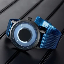 Sinobi relojes con correa de acero inoxidable para hombre, cronógrafo de pulsera de cuarzo Unisex, a la moda, creativo, resistente al agua