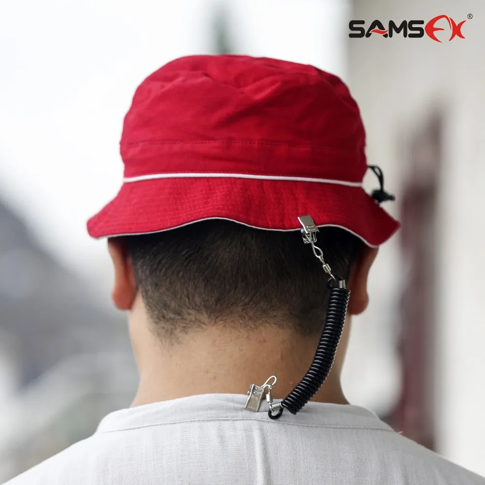 SAMSFX рыболовные колпачки-держатели для винтовая крышка фиксатор Спиральный шнур и 360 вращения зажимы из нержавеющей стали(2 шт