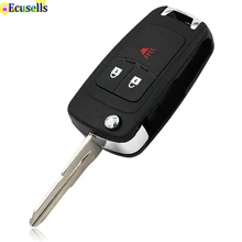 Substituição 3 botão flip chave caso do escudo fob apto para chevrolet spark 2012-2016