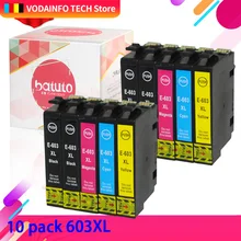 QSYRAINBOW 10Pcs 603XL T603 compatible Ink Cartridges for Epson XP-2100 XP-3100 XP-4100 XP-4105 WF-2810 WF-2830 WF-2835