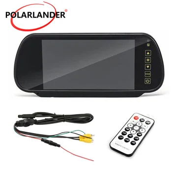 

7 Inch TFT LCD 480x234 Car Rear View Mirror Monitor MP5 SD USB FM transmitter auto Parking Monitor 2 AV in reversing priority