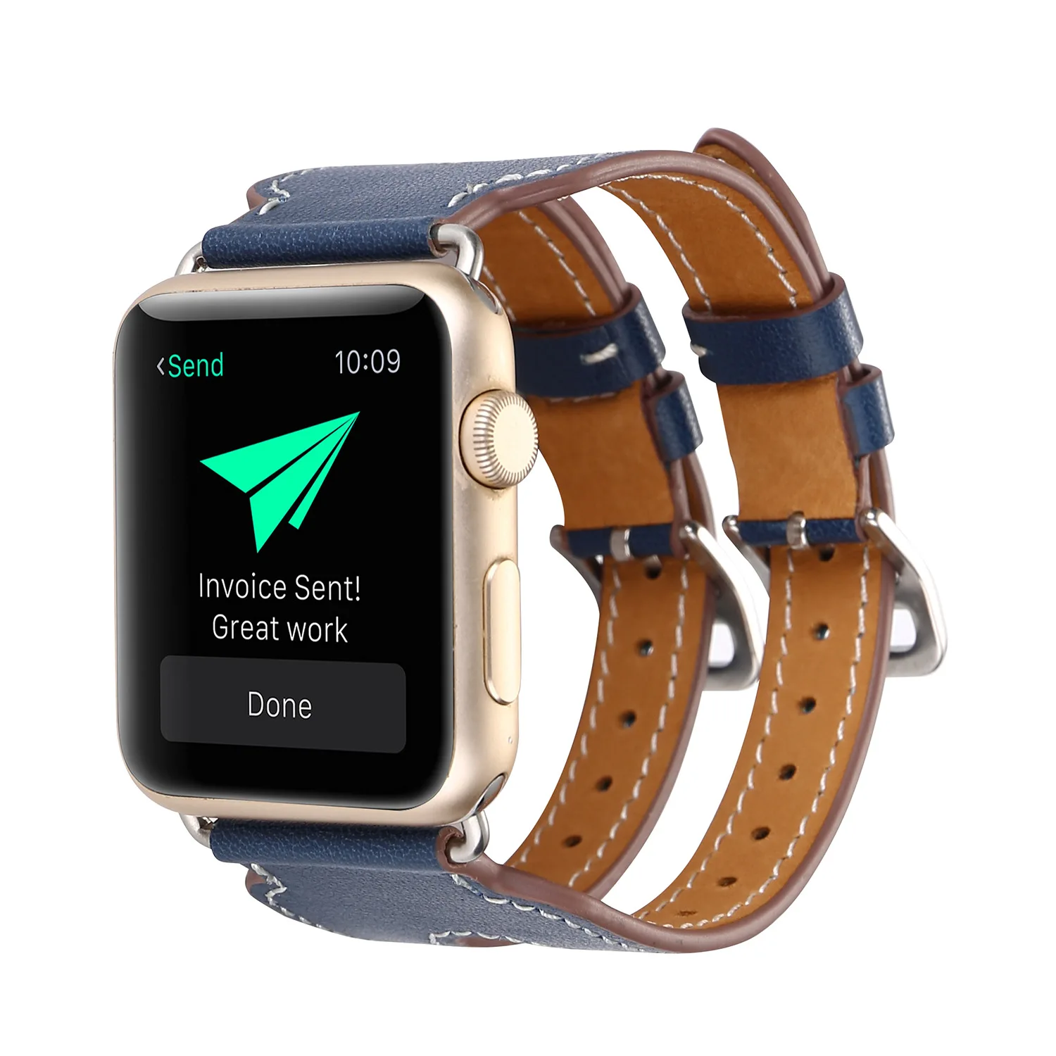 Ремешок для Apple Watch 4, 3, 2, 1, для Apple Watch, браслет с двойной пряжкой, для Iwatch, ремешок, деловые, вечерние, мужские, для Apple Watch, ремешок - Цвет: B