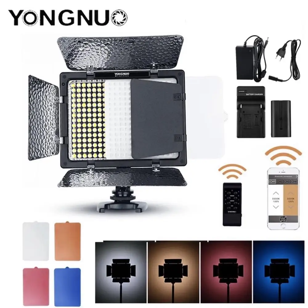 YONGNUO YN300 III YN-300 III 3200k-5500K CRI95 Camera Photo LED Video Light Optional with AC Power
