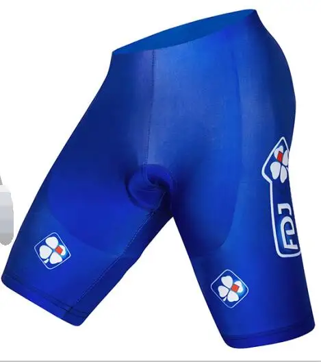 Men Team FDJ Cycling Bib Shorts Men Breathable Downhill 6XL Road MTB Mountain Bike Bib Shorts Bicycle Clothing 20d Gel Pad - Color: 9D Gel Pad