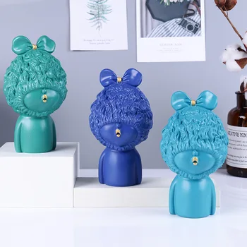 

Nordic Creative Miniature Figurines Home Decoration Handwork Crafts Bedroom Statues Adornos Para Casa Desk Accessories AC50BJ