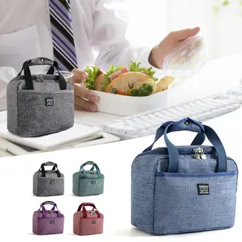 

2020 Portable New Thermal Insulated Lunch Box Tote Cooler Handbag Bento Pouch Dinner Container School Food Storage Bags Dropship