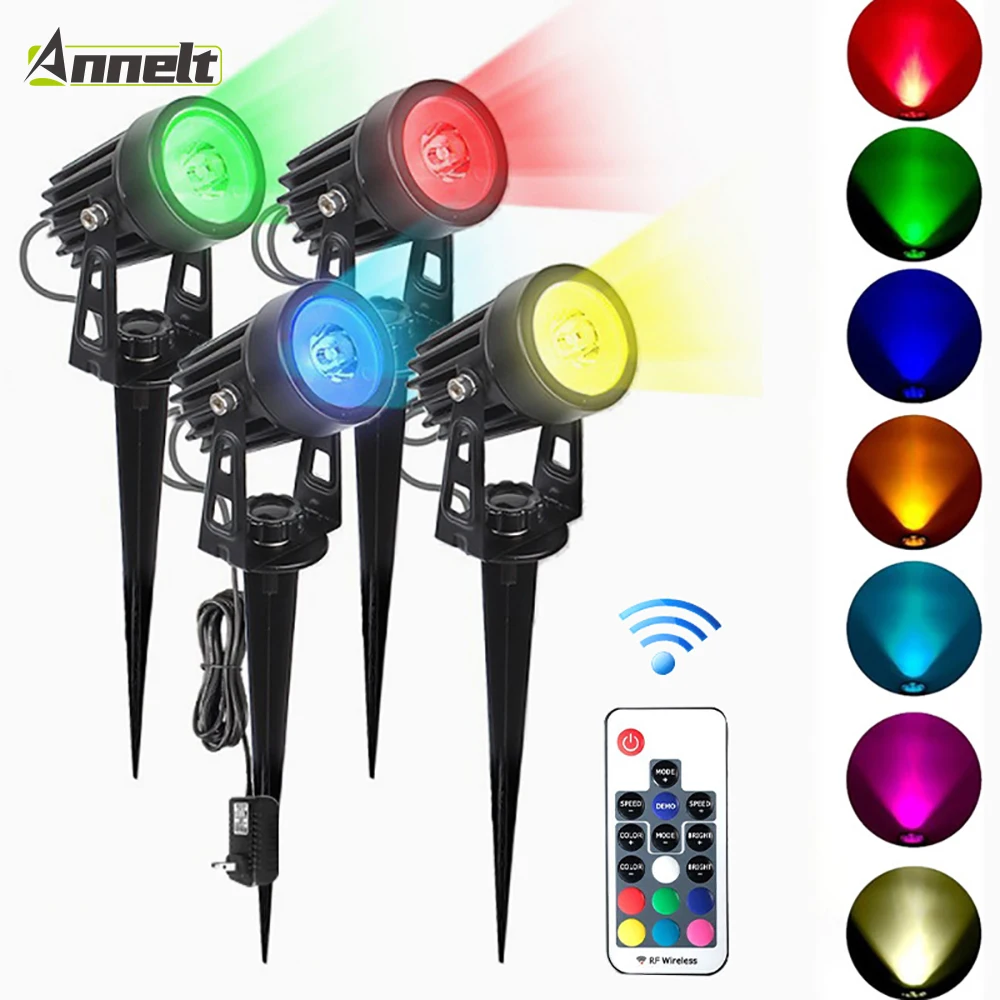 4 шт. в упаковке RGB светодиодный газонный светильник s AC100-265V с низким напряжением