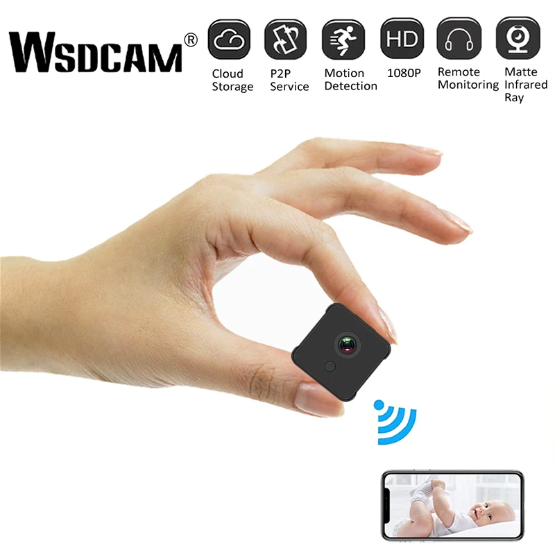 Мини камера A12 для домашней системы безопасности Wi Fi ночное видение 1080P|Камеры