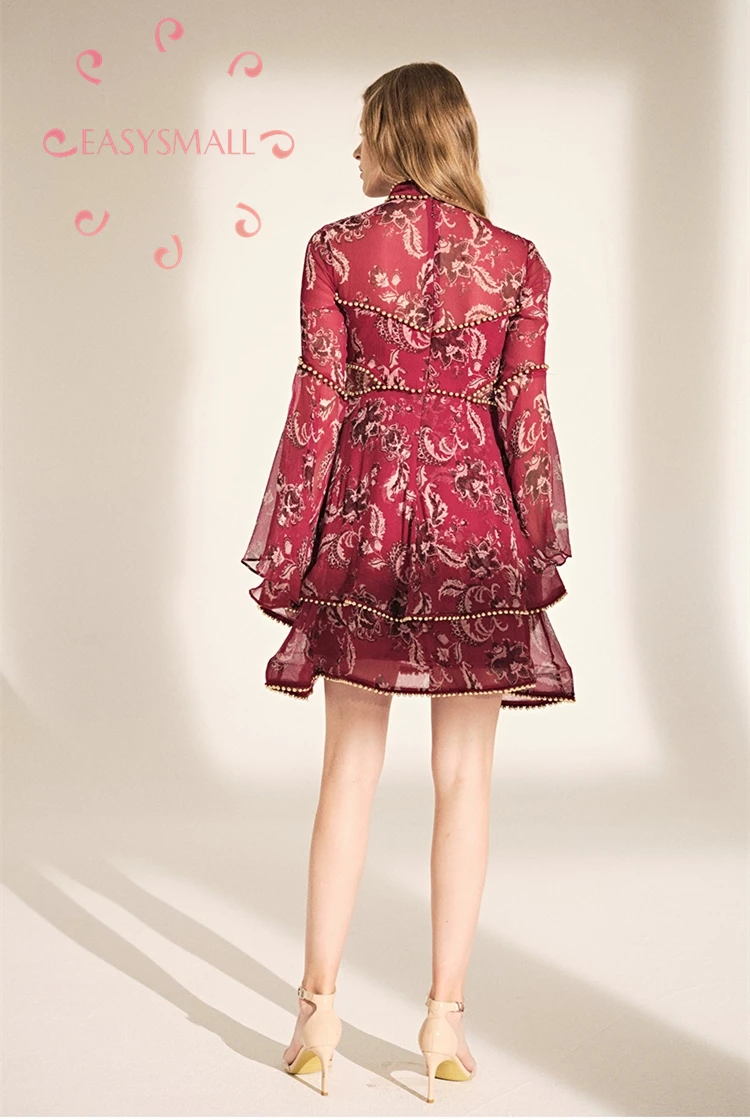 EASYSMALL For Love Lemons, женское платье, модное, красное, весеннее, праздничное, размера плюс, высокое качество, косплей, высокая талия, длинный рукав, платья