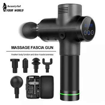 

Tissue Massage Gun Fascia Massager Muscle Pain Management after Training Exercising Body Relaxation Slimming Shaping Pain Relief