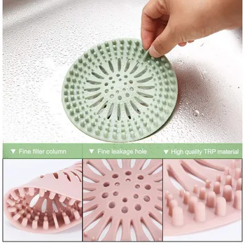 

Round Shaped Silicone Kitchen Drains Sink Strainers Filter Sink Prevents Clogging Floor Drain
