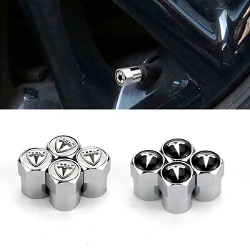 

Auto accessories Car Tire Valve Caps Air Tyre Stems Cover 6corners for Tesla MODEL S S P85D X 3 Y Roadster Car-Styling