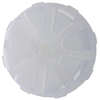 

8 grid transparent plastic storage box plastic box round