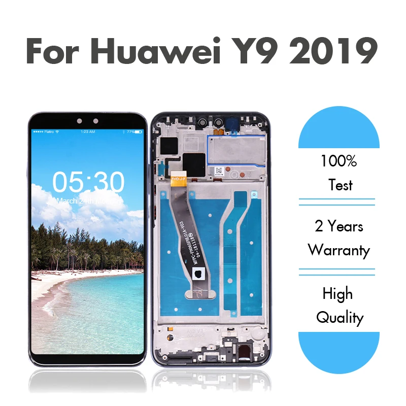 10 шт./лот для huawei Enjoy 9 Plus Y9 ЖК-дисплей с сенсорным экраном дигитайзер+ рамка в сборе DHL EMS