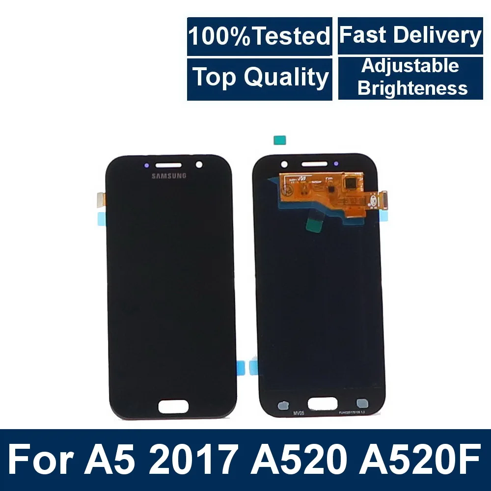 Для Samsung Galaxy A5 a520f SM-A520F A520 ЖК-дисплей кодирующий преобразователь сенсорного экрана в сборе с регулируемыми отбеливателями с рамкой