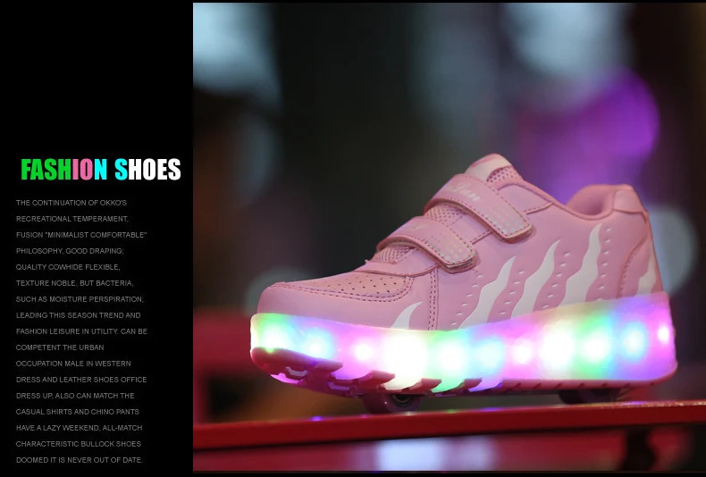 Heelys светодиодный детский ролик детская обувь для скейтбординга Детские колесико для роликовых коньков обувь колеса мальчик роликовые коньки светящиеся туфли со светодиодами