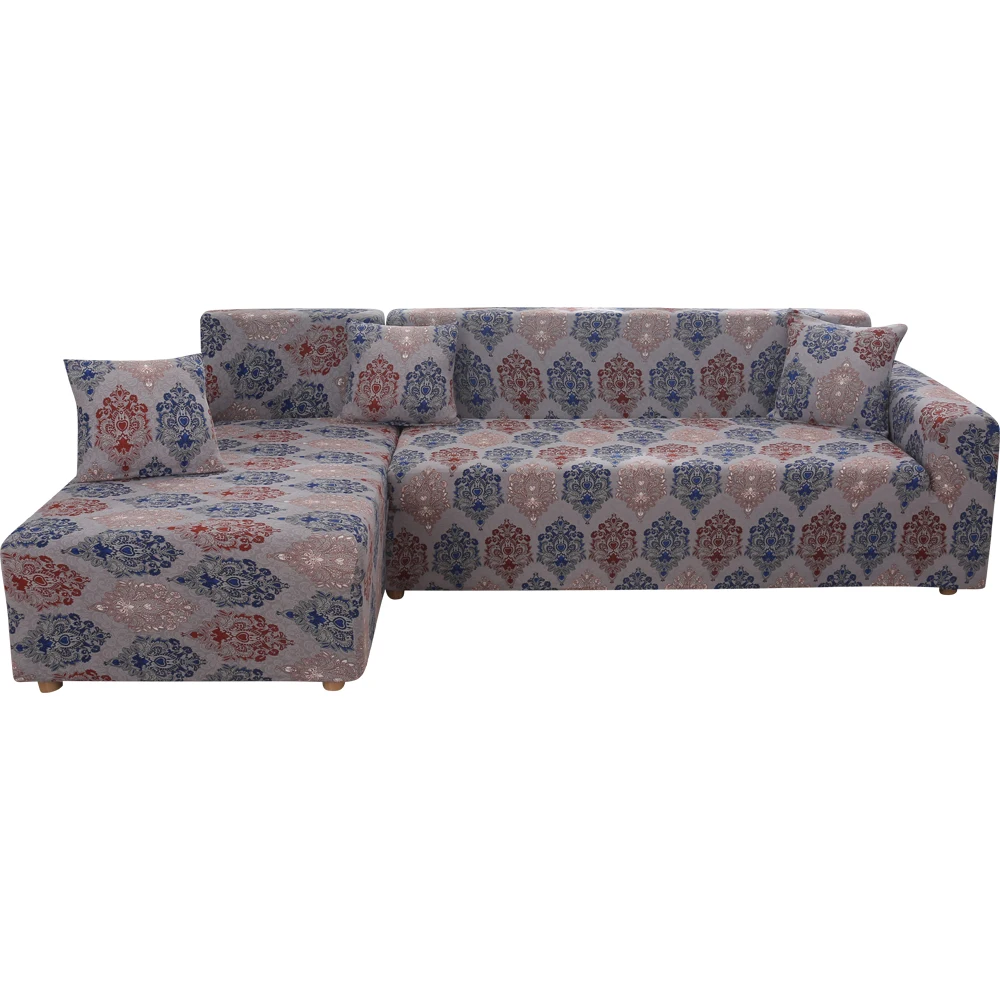 2 шт угловой диван крышка Эластичный чехол для дивана секционные L Форма d диван шезлонг диван Чехол L Форма - Цвет: 6