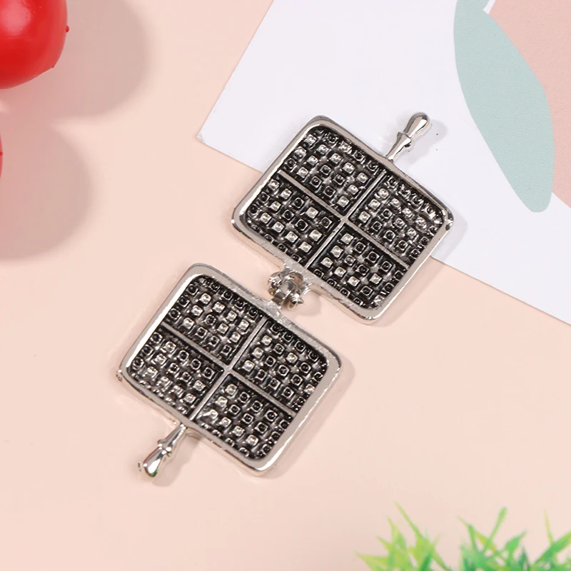 

1 Set 1:12 Miniature Dollhouse Biscuit Waffles Mould Pretend Play Kitchen Dessert Food for Dollhouse Decor