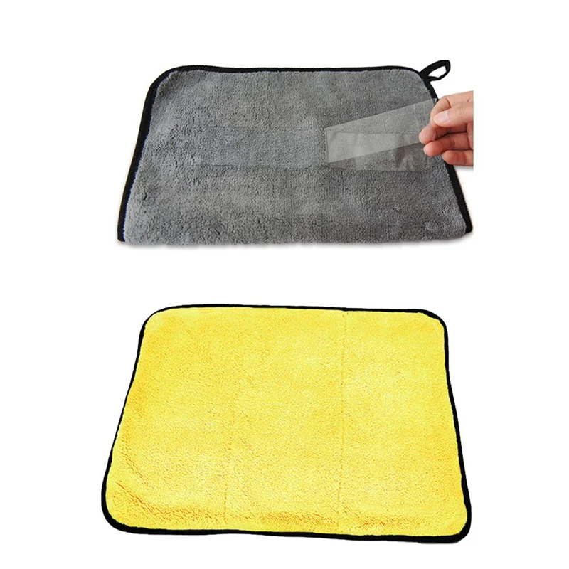 Полотенце из микрофибры для мытья автомобиля, ткань из бархата кораллового цвета, детализация стекла, автомойка, протирание воды, аксессуары для поглощения