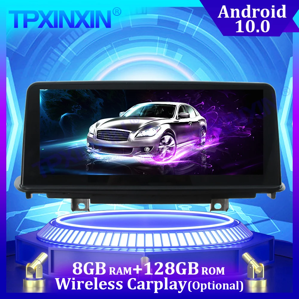 

Android 10.0 8+128G Carplay IPS For BMW X5 X6 2014-2018 Multimedia Player Stereo Tape Recorder GPS Navi Auto Radio Head unit DSP