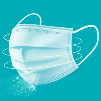 

Disposable Mouth Mask 3-Layer Non-woven Covers Mouths Health Care Dust Prevention Breathable Masks