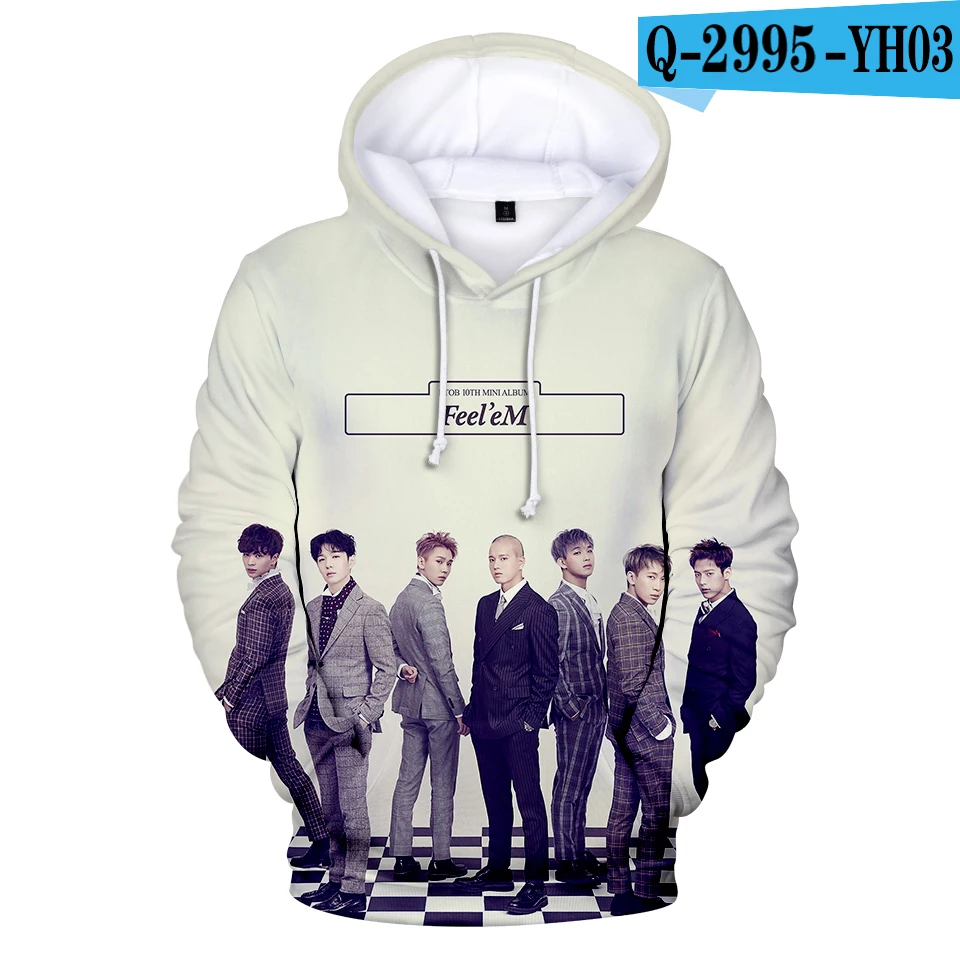 Корея BTOB 3D толстовки для мужчин и женщин Новая мода Осень Зима повседневные толстовки Idol BTOB хип хоп 3D толстовки популярные толстовки Топы - Цвет: 3D