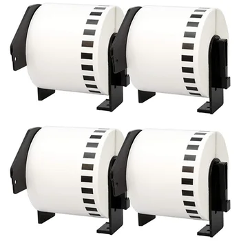 

4Pcs for Brother DK-22205 Printer Labels 62mm Roll+Spool for QL-560 QL-570