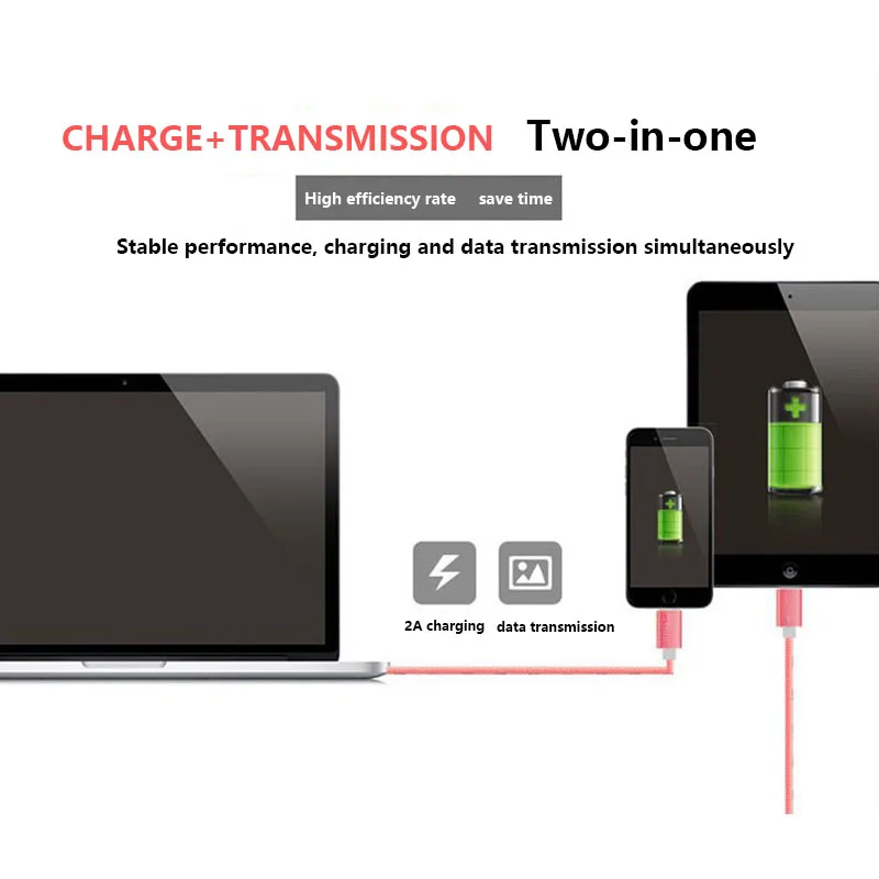 USB кабель для быстрой зарядки usb type C кабель для зарядки и передачи данных Micro USB кабель для мобильного телефона USB нейлоновый шнур