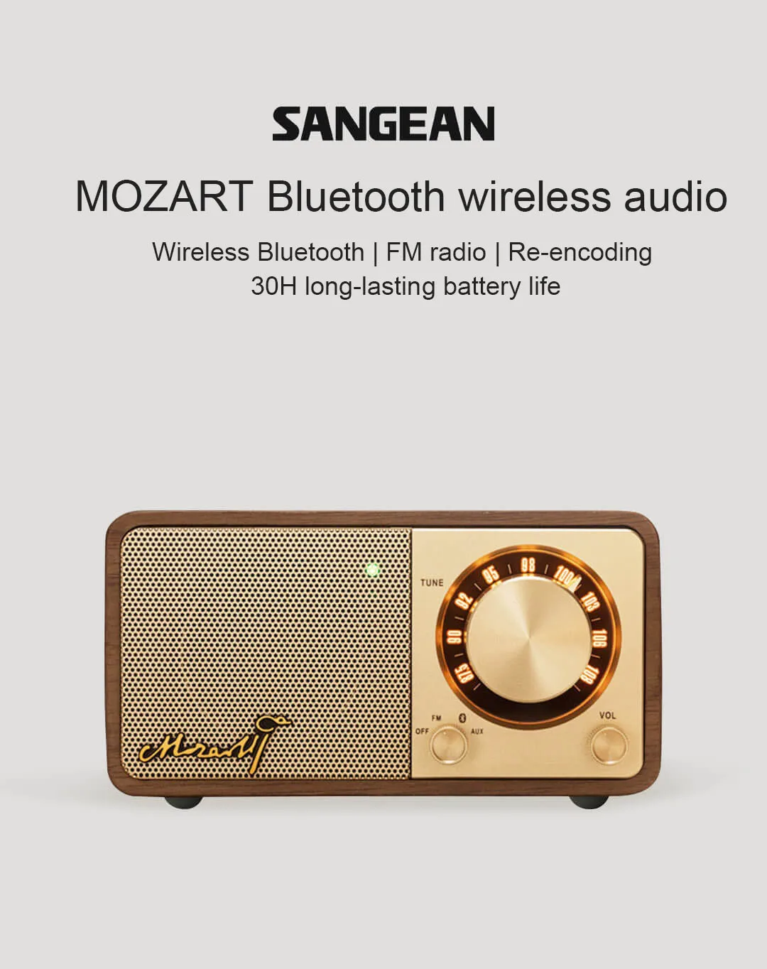 Xiaomi Mozart Bluetooth динамик Ретро беспроводной динамик двойная антенна радио 30H время игры Soundbox глубокий бас сабвуфер