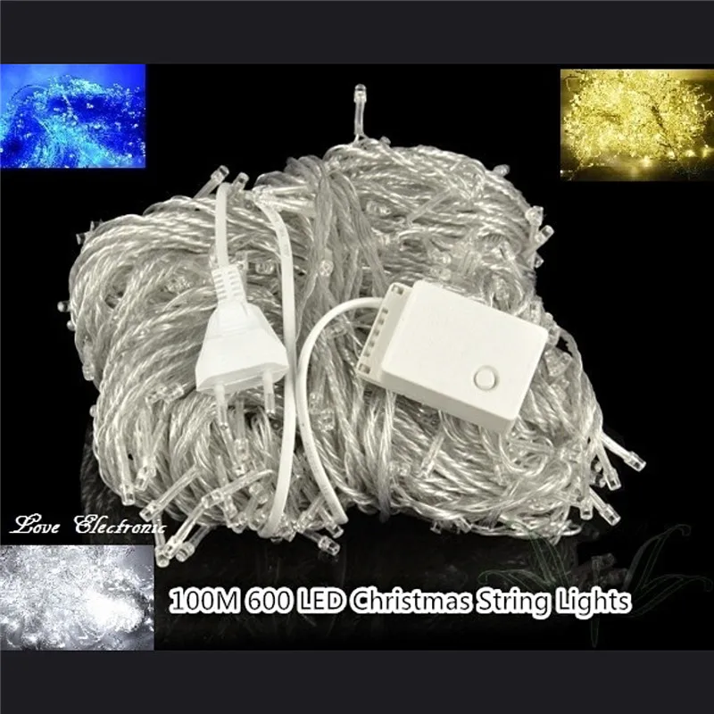 

220V EU Holiday Led Christmas Lights 100M 50M 30M 20M 10M LED String Decoration Lights For Party Holiday Wedding Garland Outdoor
