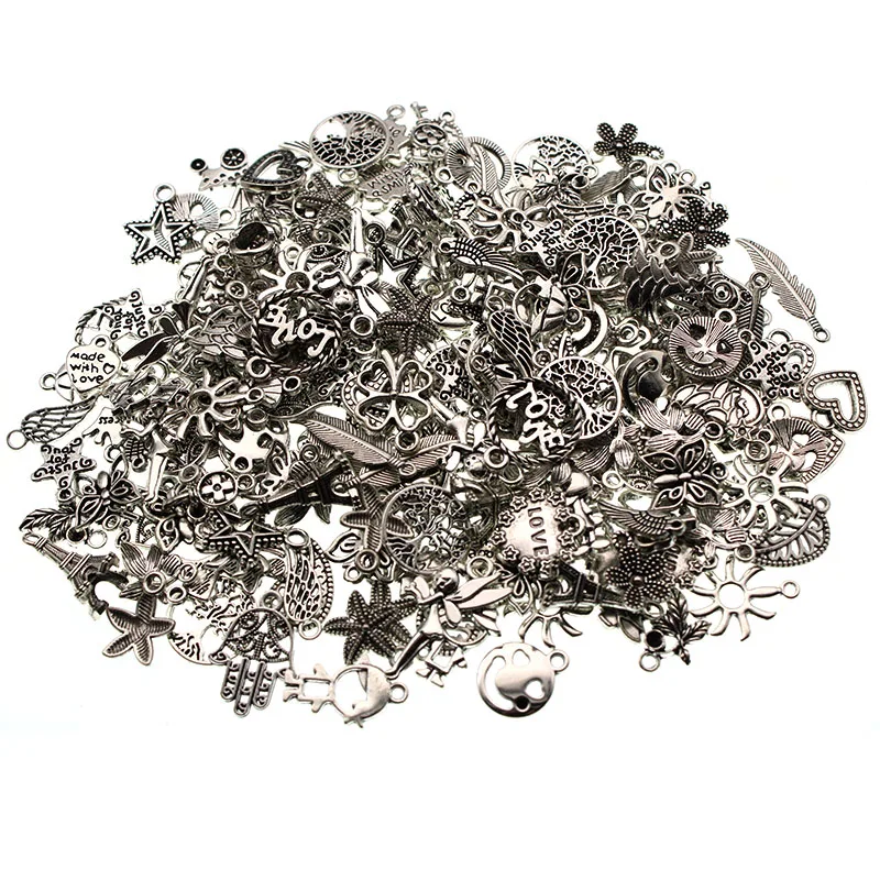 Lot De 30 Breloques Pendentifs Vintage, Ton Argent, Parfait Pour Création De Bijoux I235