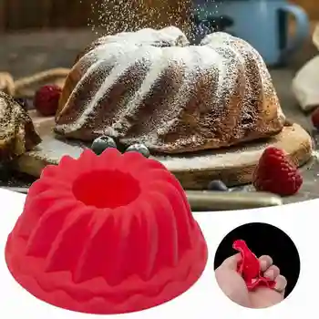 

7*5*3cm Large Spiral Shape Food Grade Silicone Cake Mold Bread Mould 3d Pan Bakery Baking Tool