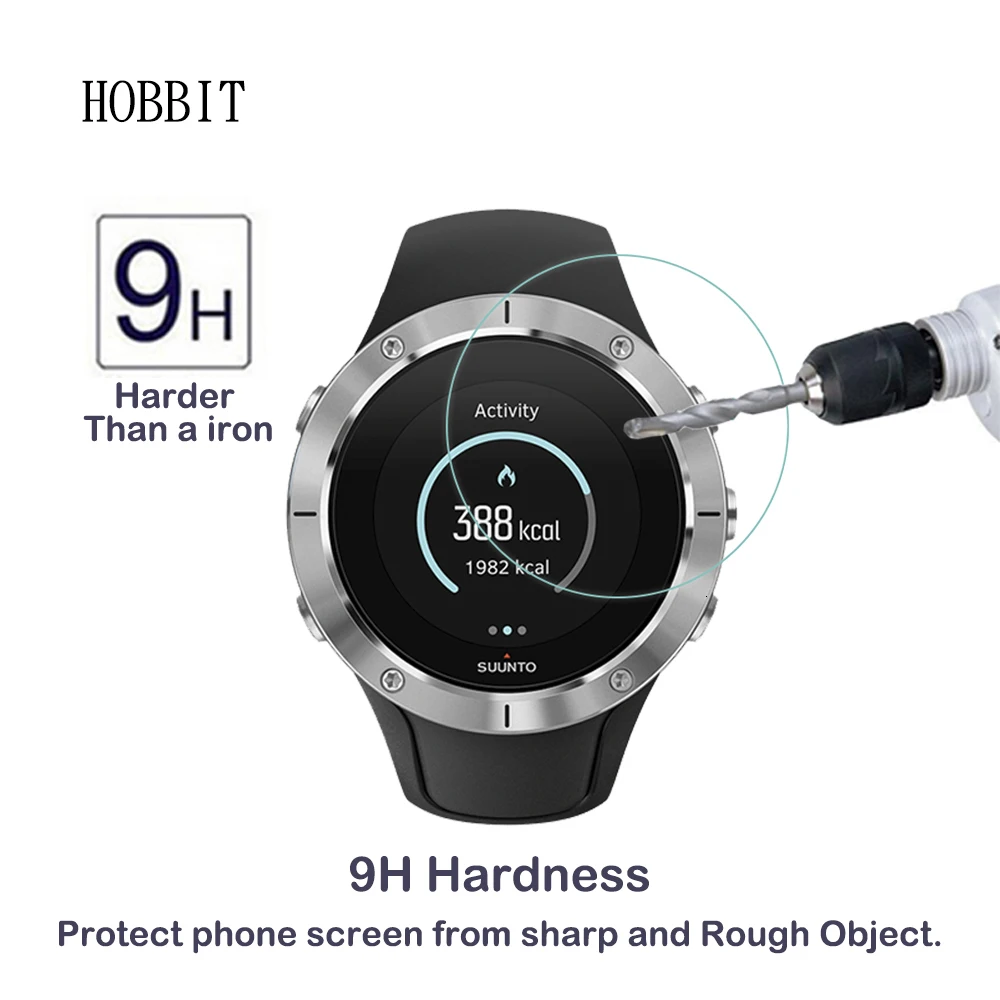 2 шт. в упаковке для часы Suunto Спартанский тренер наручные HR 0,3 мм 2.5D 9h закаленного Стекло Экран протектор смарт-часы, пленка царапинам
