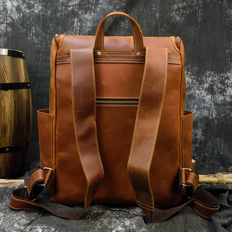Genuine Leather 15.6 Laptop Backpack