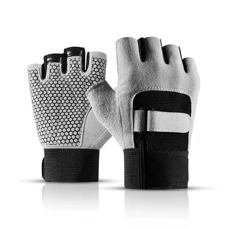 Women Men Gym Gloves Half Finger Anti slip Shockproof Fitness