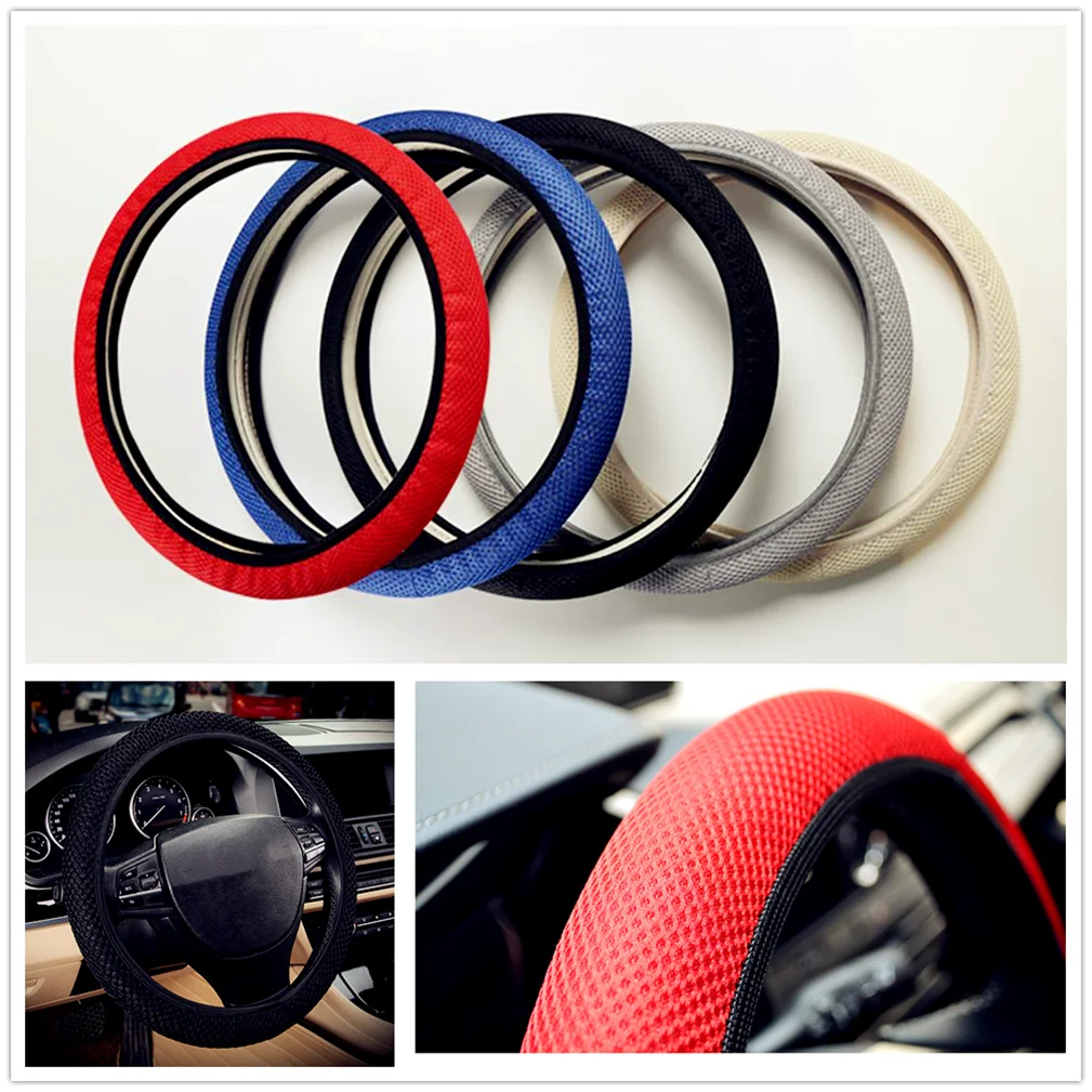 

38cm Car Steering wheel Cover Anti-Slip net for Volkswagen vw Tuhuan 1.4T Touareg2 New Beetle Passat B6 Beetle CC Magotan