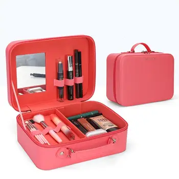 

Large Capacity Jewelry Storage Box Multi-layer Cosmetics Box Bracelet Earrings Jewelry Case (Pink)