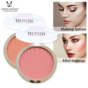 

6 Colors Blush MISS ROSE Single Color Matte Brightens Face Baked Cheek Blush Palette Nude Blusher Kit Makeup Natural Bronzer