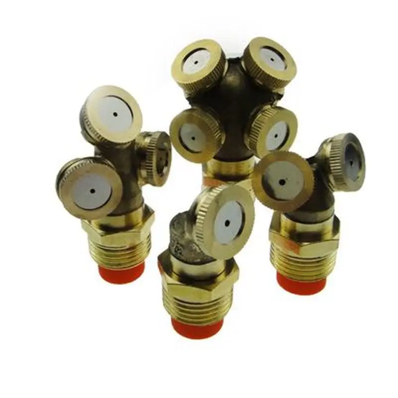 

Adjustable Brass Spray With Filter Misting Nozzle Garden Sprinklers Fitting Hose Water Connector 4 Holes Irrigation Fitting