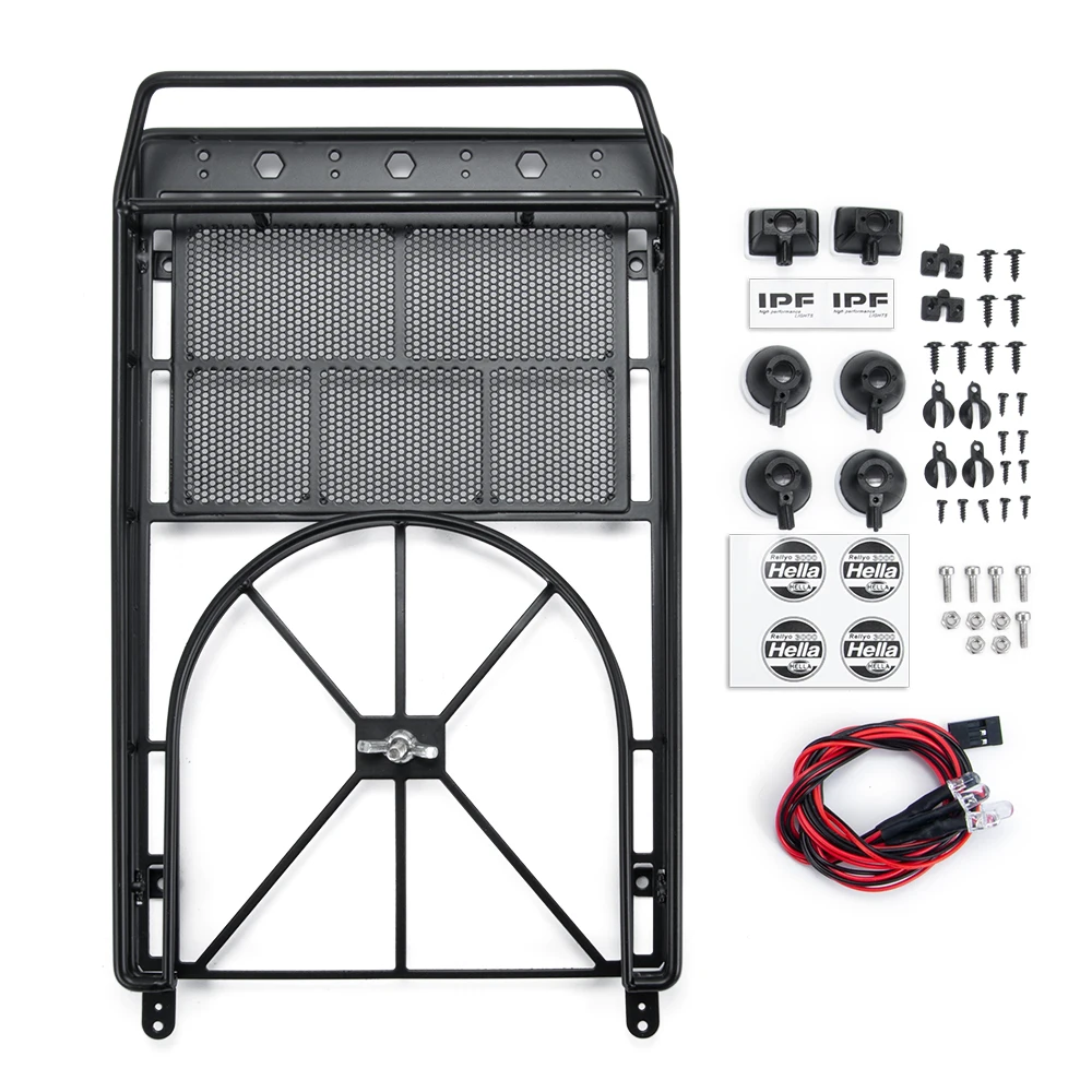SCX10-切诺基-行李架+灯-黑色X1 (1)