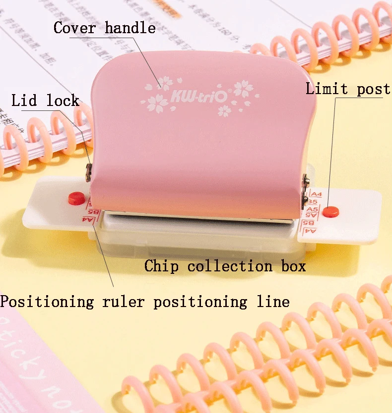 9-hole Puncher for B5 Paper; New 6-hole Hole Punch for A5 A6 A7 Loose-leaf  Notebook Core Creative Stationery Kit Paper Punchers