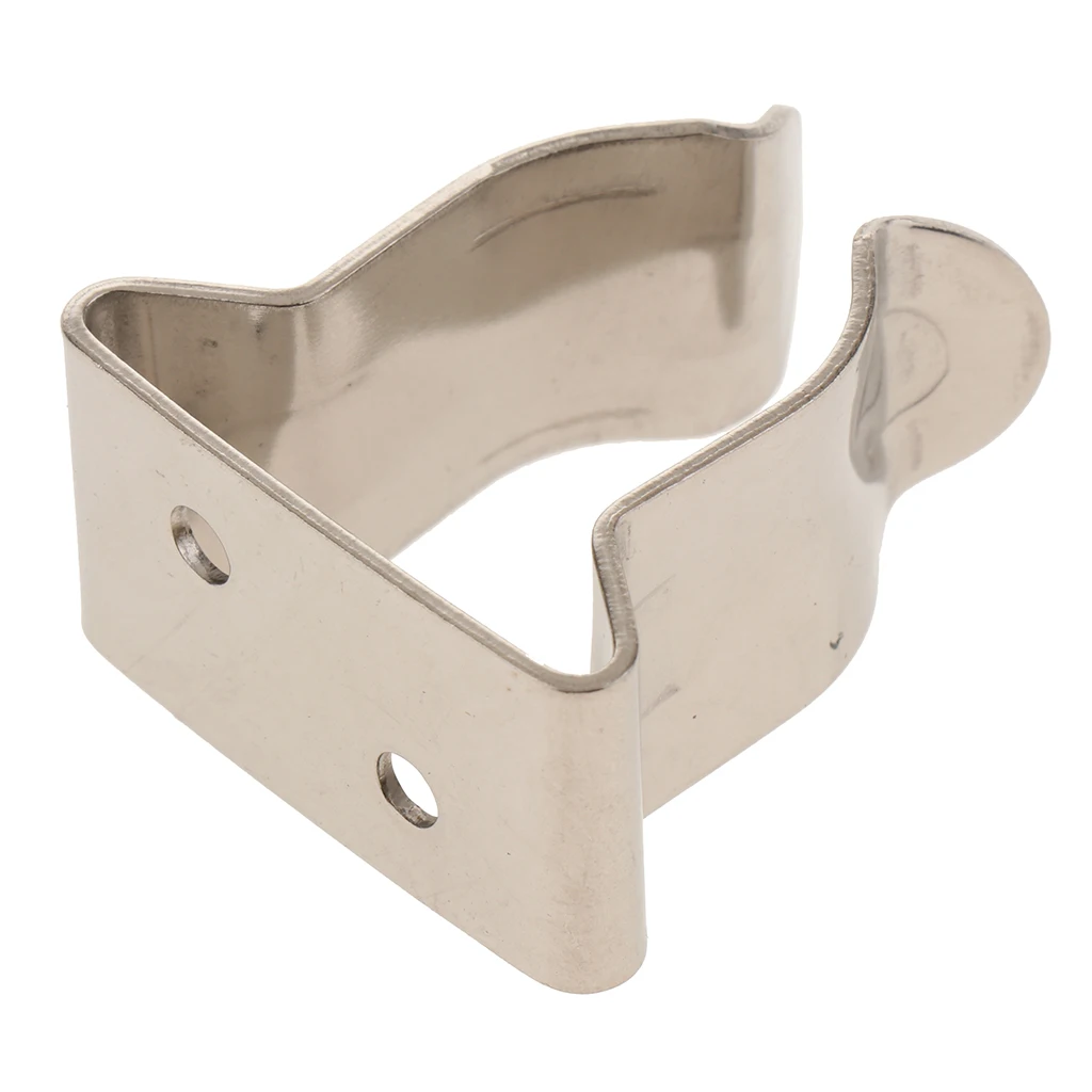 304SS Stainless Steel Marine Boat Hook Spring Clamp Holder Bracket Clip - Fit 5/8inch to 1inch Size Tube Poles