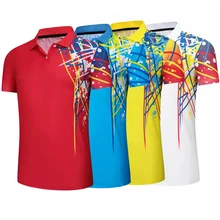 Camiseta de bádminton para hombre y mujer, ropa deportiva de secado rápido, para tenis de mesa, correr, Fitness, gimnasio, Top, 4 colores